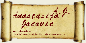 Anastasija Jocović vizit kartica
